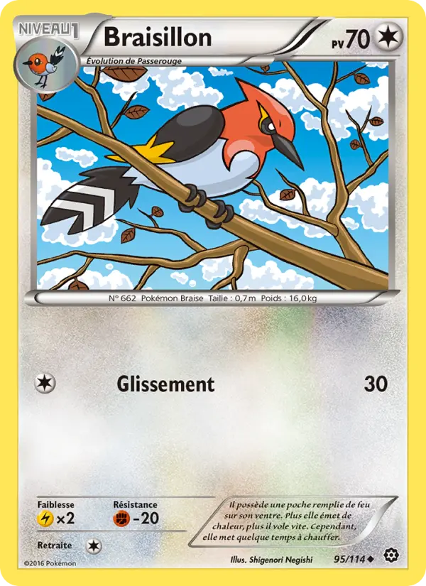 Braisillon — Carte Pokémon 95 Offensive Vapeur