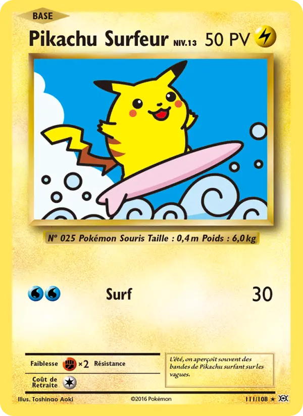 111/108 - Pikachu Surfeur