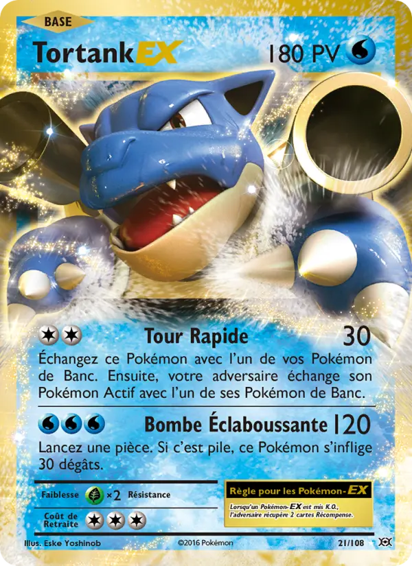 Tortank EX — Carte Pokémon 21 Évolutions