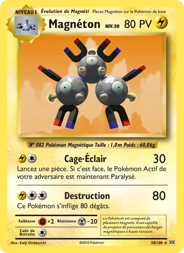 Magnéton — Carte Pokémon 38 Évolutions
