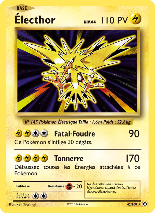 Électhor — Carte Pokémon 42 Évolutions