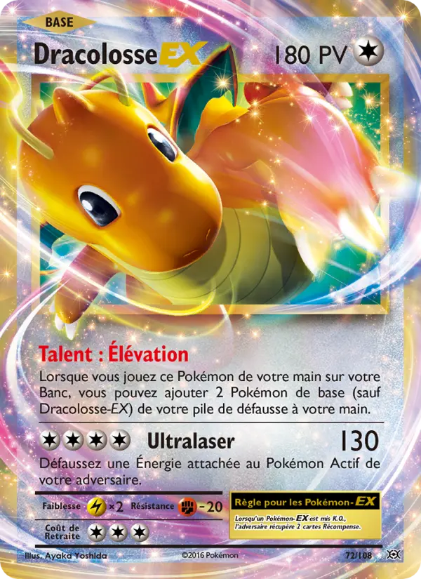 Dracolosse EX — Carte Pokémon 72 Évolutions