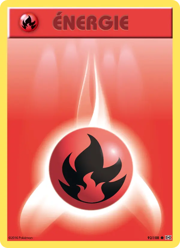 Énergie Feu — Carte Pokémon 92 Évolutions
