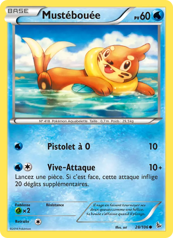 Mustébouée — Carte Pokémon 28 Étincelles