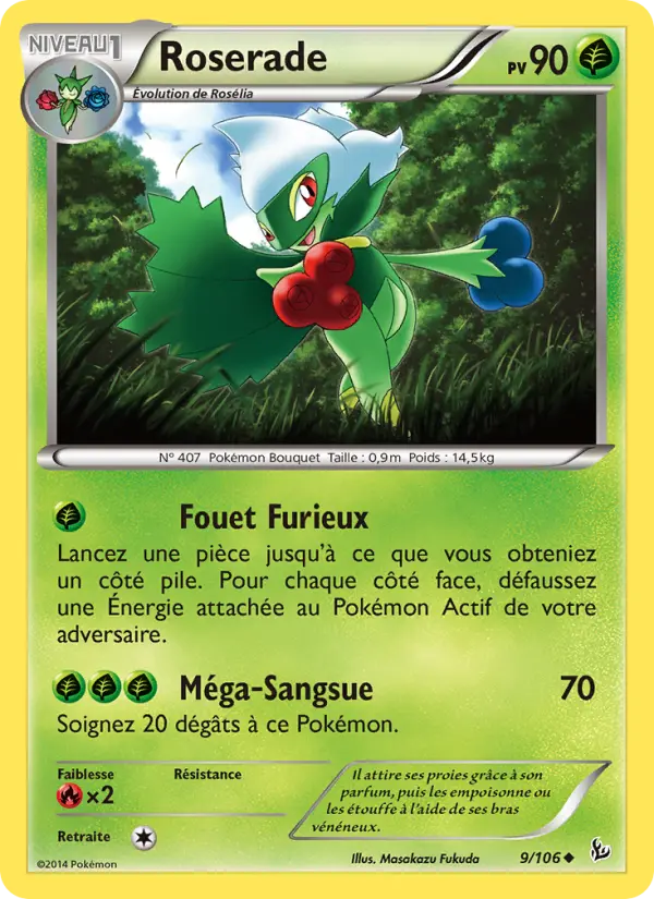 Roserade — Carte Pokémon 9 Étincelles