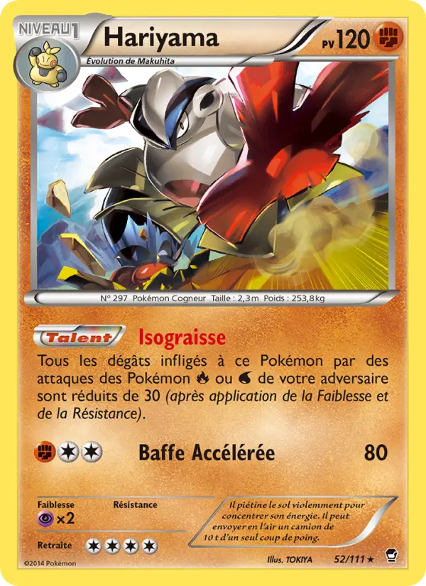 Hariyama — Carte Pokémon 52 Poings Furieux