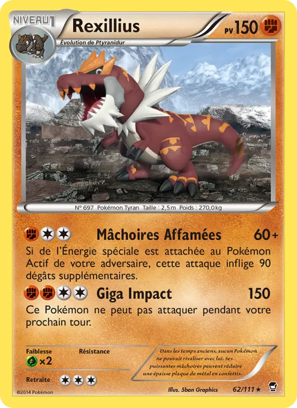 Rexillius — Carte Pokémon 62 Poings Furieux