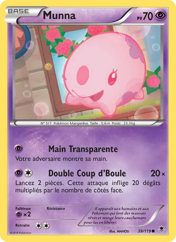 Munna — Carte Pokémon 39 Vigueur Spectrale