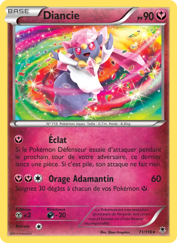 Diancie — Carte Pokémon 71 Vigueur Spectrale