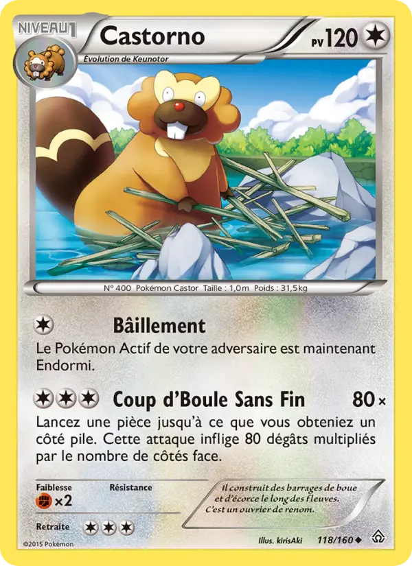 Castorno — Carte Pokémon 118 Primo-Choc