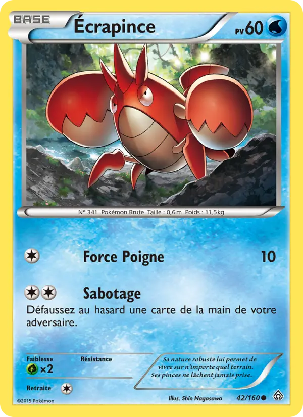 Écrapince — Carte Pokémon 42 Primo-Choc