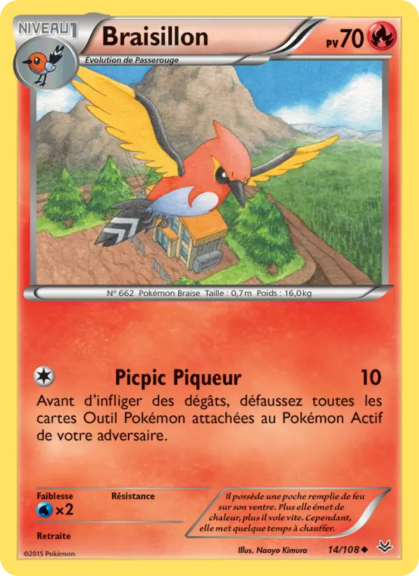 Braisillon — Carte Pokémon 14 Ciel Rugissant