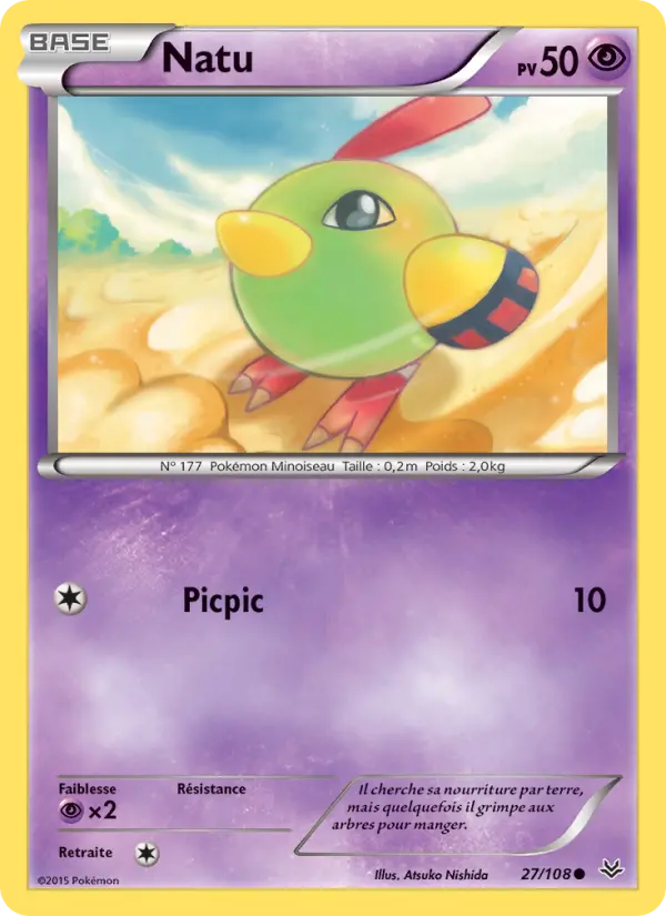 Natu — Carte Pokémon 27 Ciel Rugissant