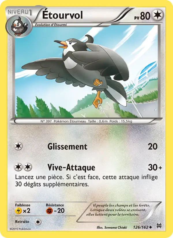 Étourvol — Carte Pokémon 126 Impulsion Turbo
