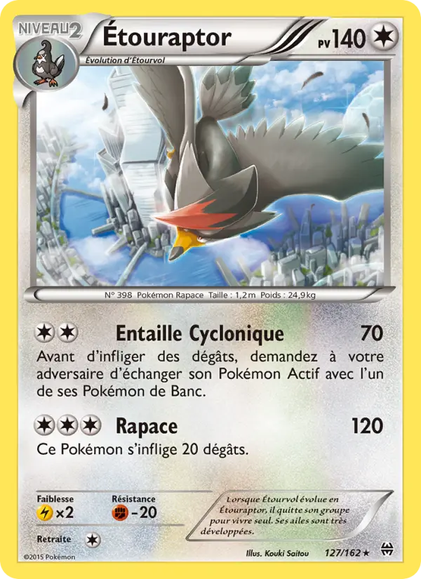 Étouraptor — Carte Pokémon 127 Impulsion Turbo