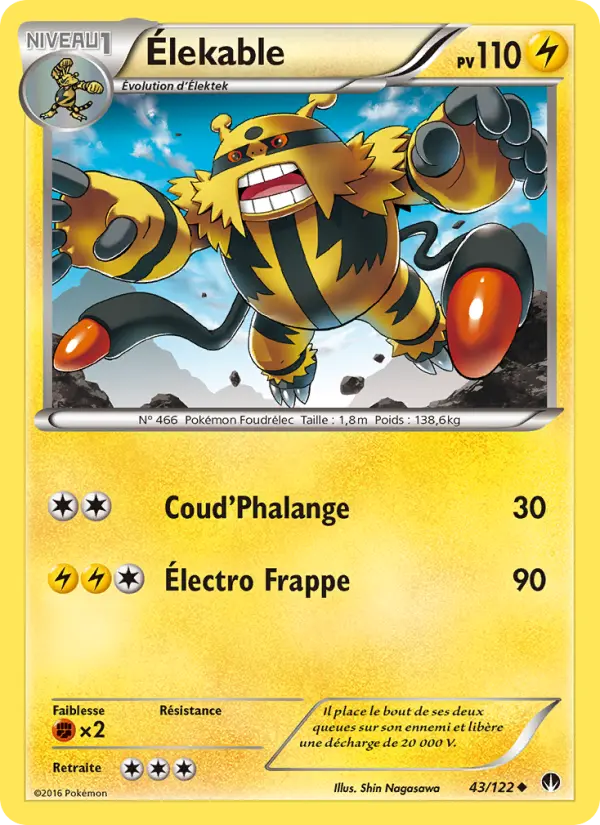 Élekable — Carte Pokémon 43 Rupture Turbo