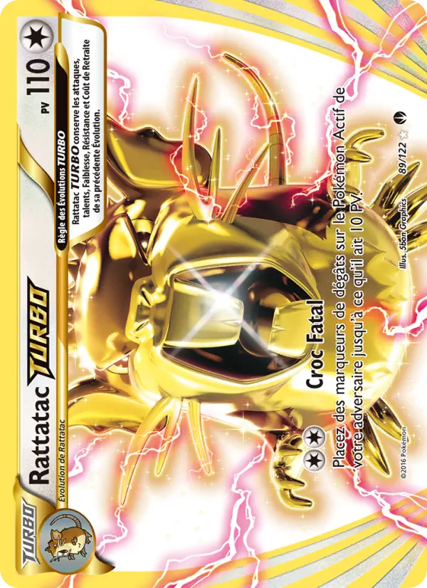 Rattatac TURBO — Carte Pokémon 89 Rupture Turbo