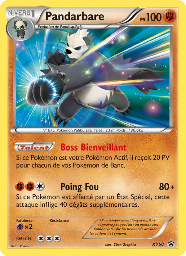 Pandarbare — Carte Pokémon XY50 Promo XY