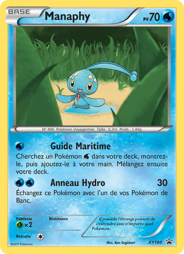Manaphy — Carte Pokémon XY190 Promo XY