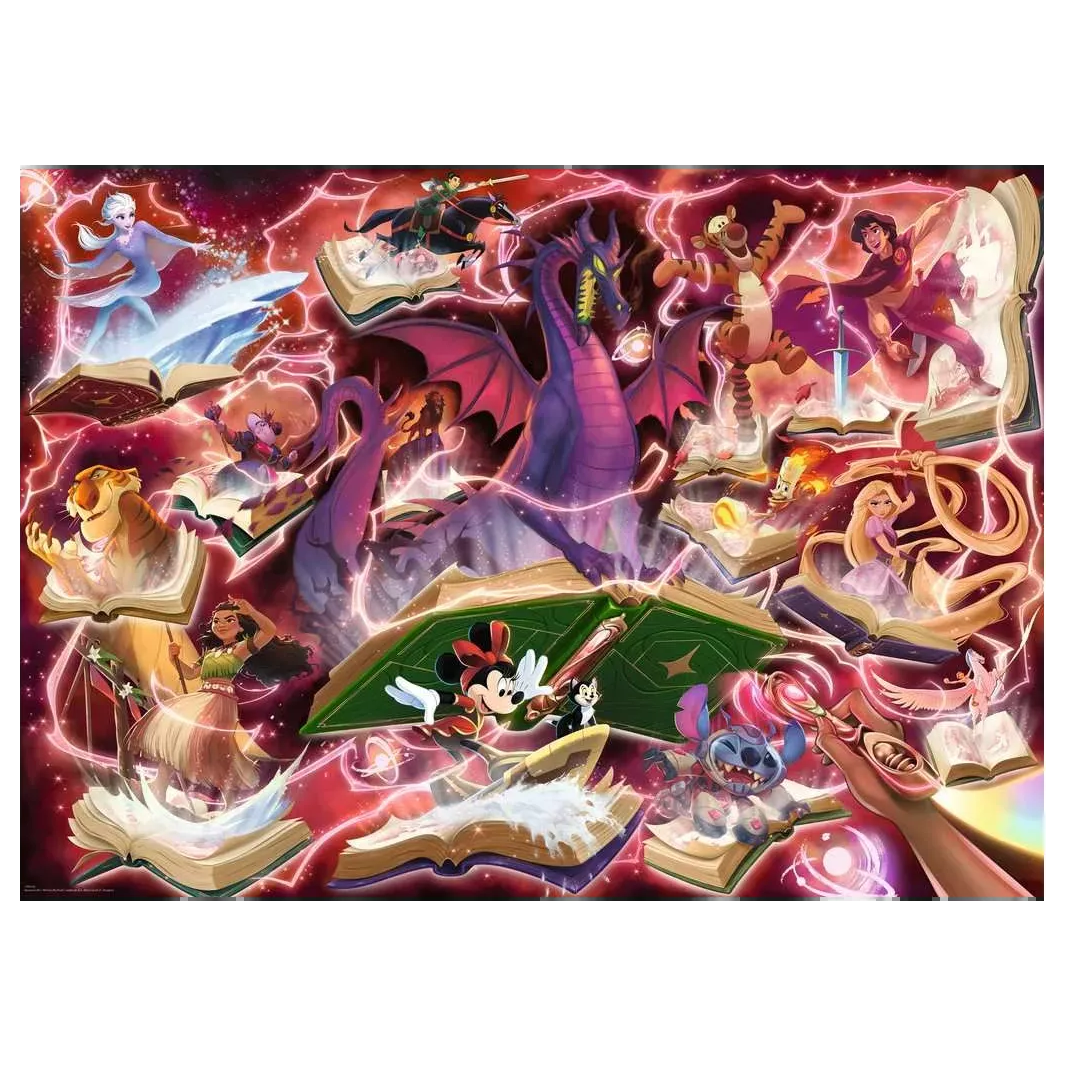 Puzzle Ravensburger 1000 pièces Disney Lorcana encre Rubis