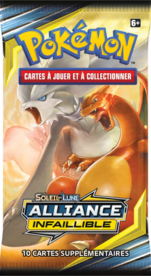 Booster Alliance Infaillible illustration Reshiram Dracaufeu
