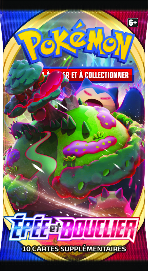 Booster Pokémon Épée et Bouclier illustration Ronflex Gigamax, scellé français