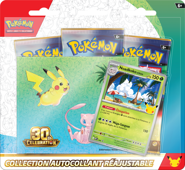 TriPack Collection autocollant Noadkoko d'Alola 30e Anniversaire